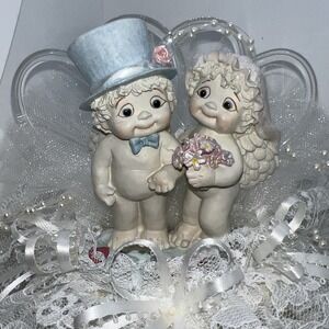 Vintage Dreamsicles Cherub/Angel Bride and‎ Groom-Cake Topper/Figurine